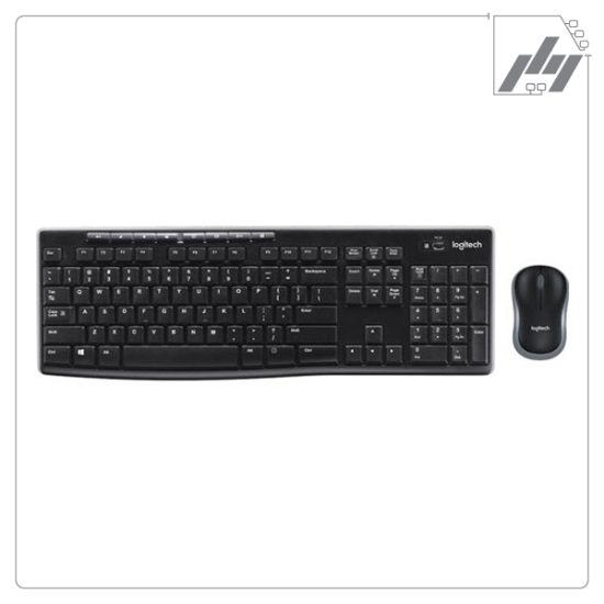 تصویر  کیبورد و موس بی سیم لاجیتک (حروف فارسی) Logitech MK270 