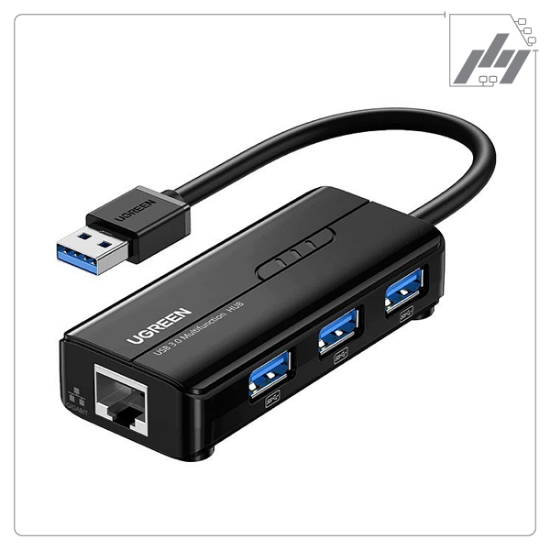 تصویر  هاب یوگرین 4 پورت USB 3.0 با پورت LAN 