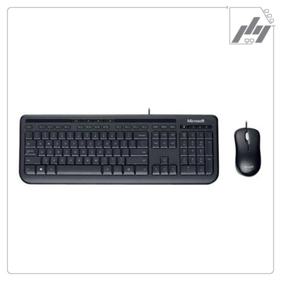 تصویر  کیبورد و موس سیم دار مایکروسافت Microsoft 600 (اورجینال / اصلی)