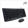 تصویر  کیبورد و موس سیم دار لاجیتک MK200
